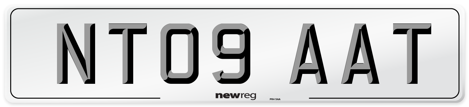 NT09 AAT Number Plate from New Reg